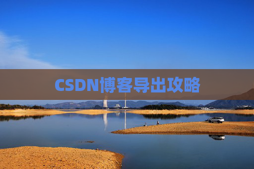 CSDN博客导出攻略